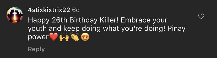 Instagram comment